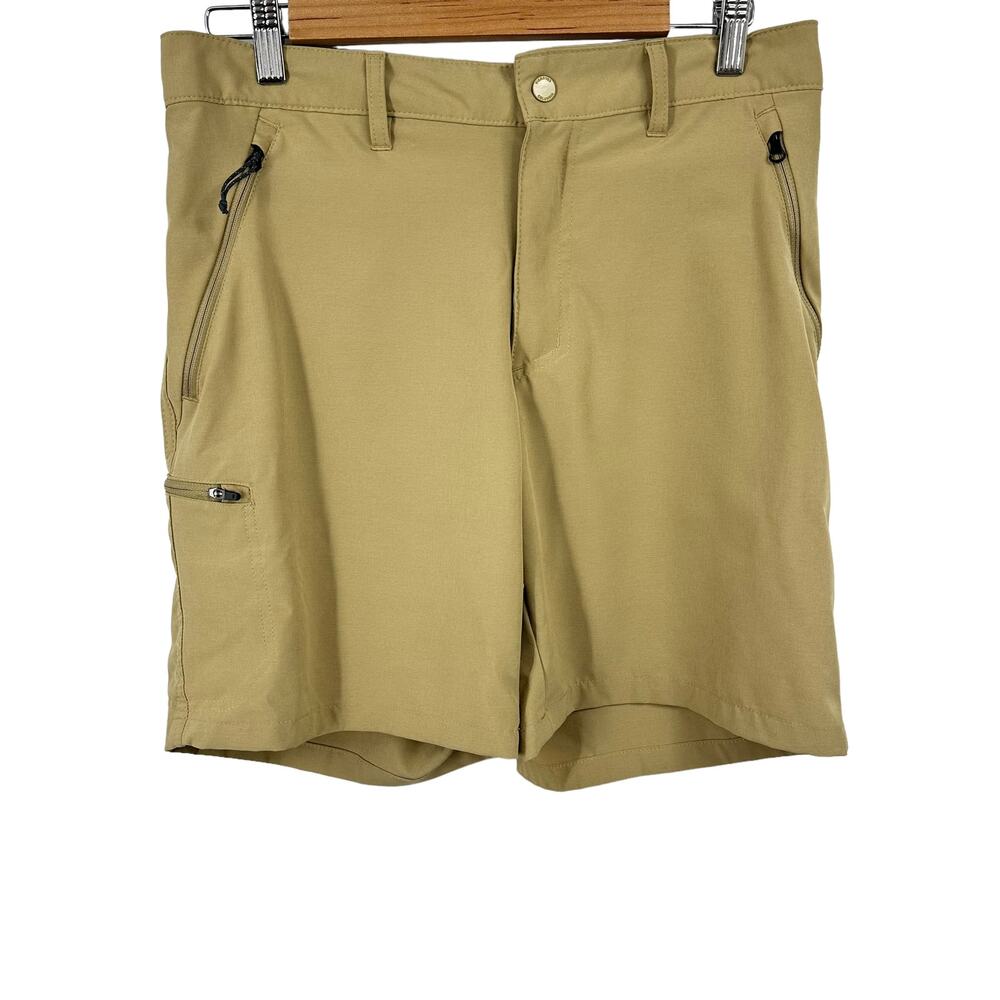 Columbia Mens Hiking Shorts Size 32 Tan Khaki Stretch Pockets Outdoor